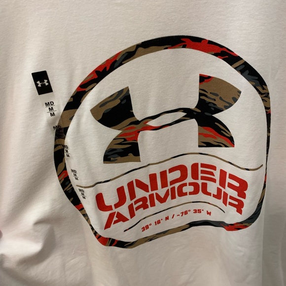 UNDER ARMOUR Men’s Camo White Tshirt NWT Size M - Picture 2 of 6